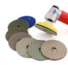 4" Dry Diamond Polishing Pads and Backer Pad - Sanding