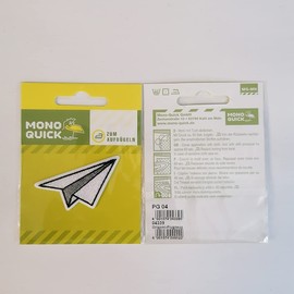 Mono-Quick Origami Jet Aeroplane Iron-On Patch 3.5 cm x 4.0 cm