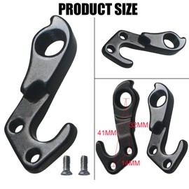 Tail Hook Rear Derailleur Hanger, Rear Derailleur, Rear Wheel Mechanical Shift Hook 322175/318610 Aluminum Alloy Compatible with Trek Gary Fisher, Black