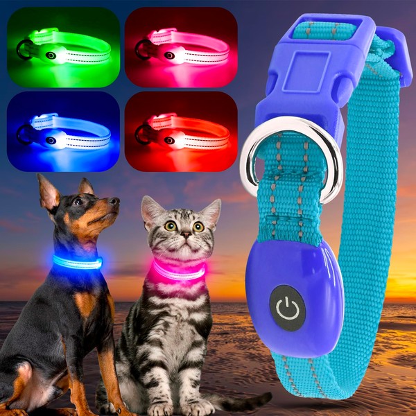 YFbrite Dog Collars Glow in the Dark Waterproof Dog Collar,