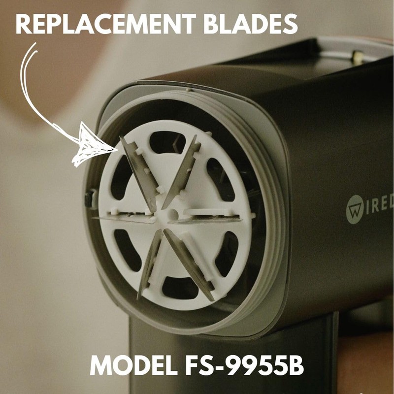 WiredLux Replacement Blades for Electric Anti-Pilling Razor, Set of 3