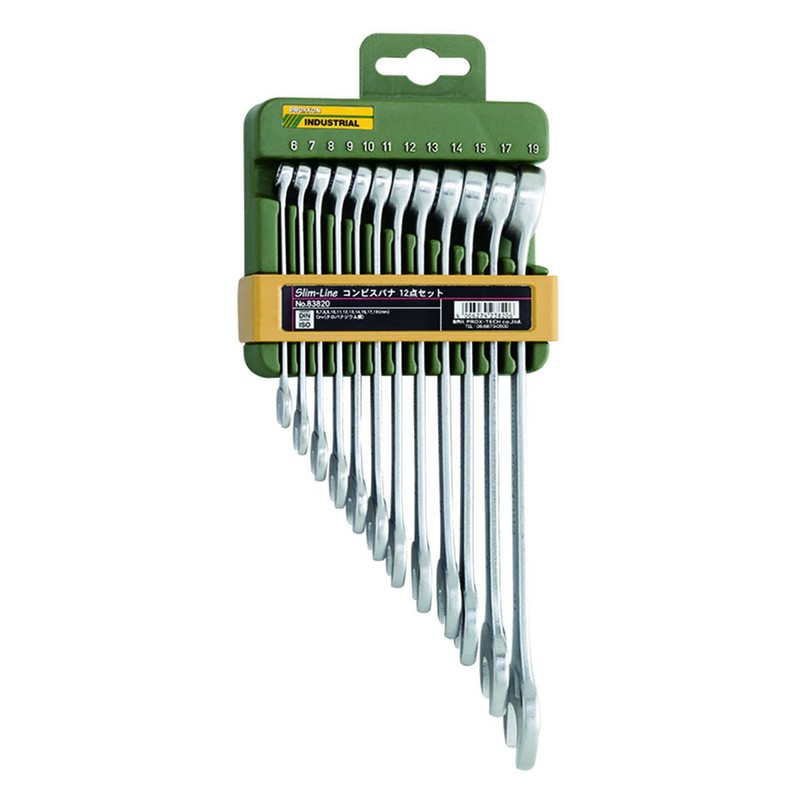 PROXXON Slim-Line No.83820 Combination Spanner, Set of 12