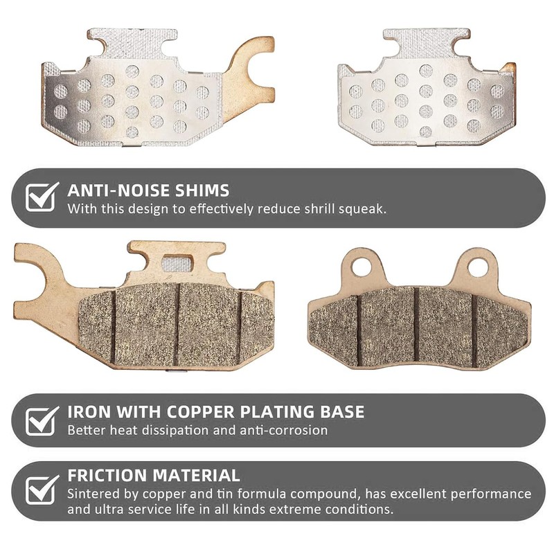 Mabutingti Brake Pads Front and Rear Sintered for Yama-ha Raptor