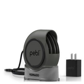 Vornado PEBL Portable Desk Fan, USB Fan, Magnetic Base, Adjustable Airflow, Personal Spot-Cooling, 2 Speed Settings, Included Wall Adapter, Perfect as Home, Office, or Travel Fan