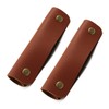 2Pcs Soft Luggage Handle Wrap PU Leather Handbag Handle Covers