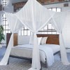 Mecoyas Mosquito Net, Upgraded, Beautiful Design, 4 Entrances, Prevents Insects,