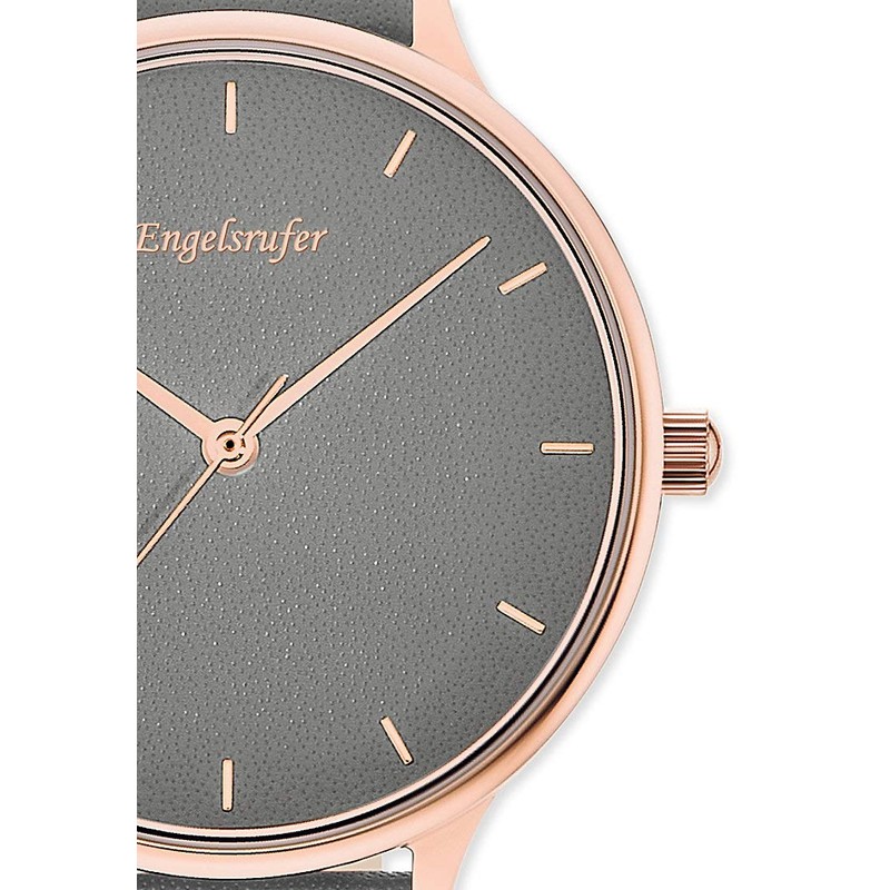 Engelsrufer ERWA-COLOUR-LGY2 Women's Watch Colour Analogue Quartz Rose Grey, Strap.