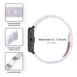 FitTurn Bands Compatible with Garmin Approach S42 Watch Replacement S20mm Stylish Bracelet Resin Strap Wristbands Breathable Wristband for Approach S42/S40/S12 Smartwatch Accessories (White)