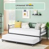 GAOMON 🎱Twin Daybed with Trundle Metal Twin Trundle Bed Frame