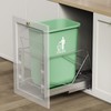 LIONONLY Pull Out Trash Can Under Cabinet, Door Mount &