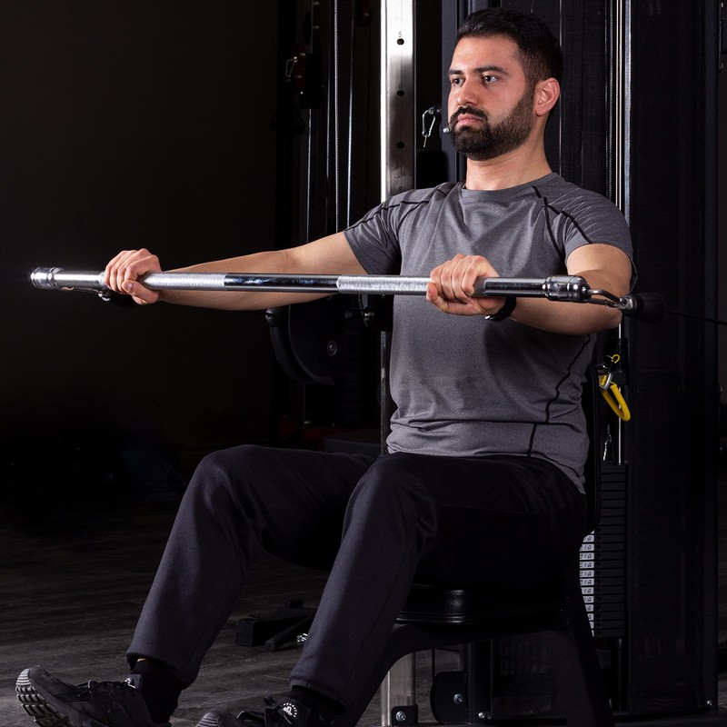 AmStaff Fitness 48" Straight Ez Curl Lat Pull Down Bar