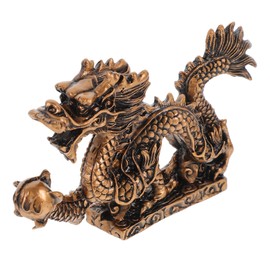 Ciieeo 1pc Resin Dragon Figurine Feng Shui Decor Chinese Style Tabletop Statue Creative Home Ornament Meaningful for Dragon Lovers