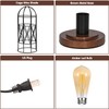 Touch Control Table Lamp, Industrial Bedside Lamp with 3-Way Dimmable