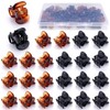 JANYUN 48Pcs Mini Hair Claw Clips, Black Brown Small Hair