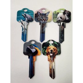 Ilco KW-Critters House Key Blank Variety 5-Pack-KW1, KW11-FREE SHIPPING! B71
