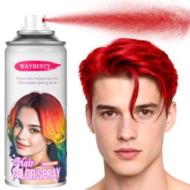 Waybest Temporary Hair Color Spray, Washable Temporary Hair Color for Women, Man, Temp Hair Dye for Women, Man or Kid, Natural Hair Strong Style Gel Cream Hair Dye for Cosplay, Party (Red, 100ml)