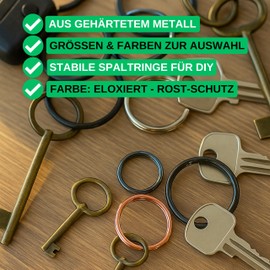 Sturdy Key Rings, Made of Hardened Steel, Key Rings, Key Fobs, Key Organisation For Car Keys, Front Door Keys, O Rings, Key Rings Round