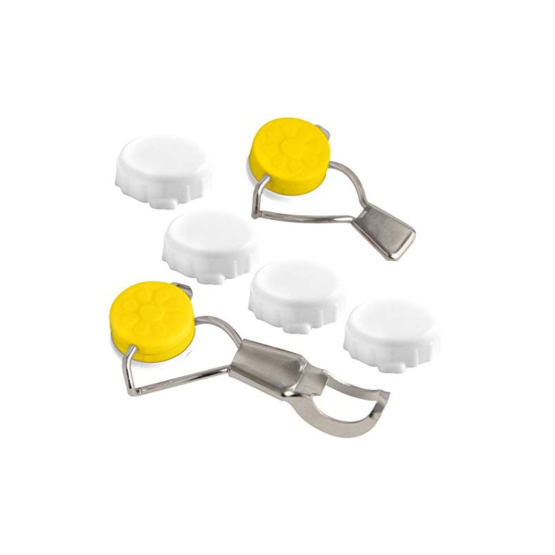 FACKELMANN 49571 Clip and Bottle Cap Closure Set, Plastic