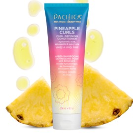 Pacifica Beauty, Pineapple Curls Defining Natural Conditioner, For Curly, Coily and Textured Hair Types, Pineapple Scent, Sulfate Free and Silicone Free, 100% Vegan and Cruelty Free