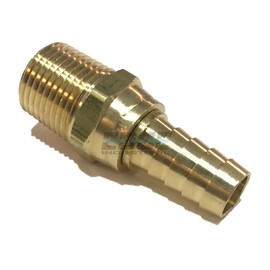 EDGE INDUSTRIAL 1/2" Hose ID to 1/2" Male NPT MNPT Brass Swivel Connector Fuel/AIR/Water/Oil/Gas/WOG (Qty 01)