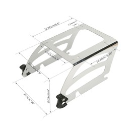 SLMOTO Chrome Solo Tour Trunk Trunk Luggage Rack Mount Fit for Harley Tour Trunk Softail Heritage Fat Boy Heritage Softail Classic Springer EFI FLSTCI FLST, FLSTF Night Train EFI FXSTBI Deluxe