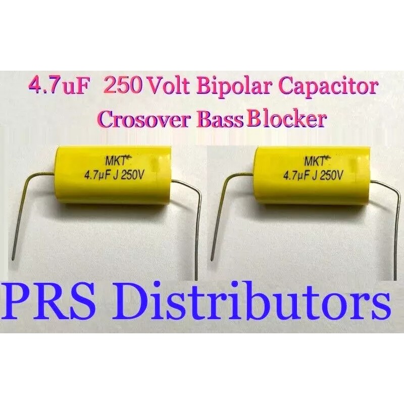BIPOLAR CAPACITOR CAPACITOR 4.7uF 250V BIPOLAR BASS BLOCKER SPEAKER TWEETER