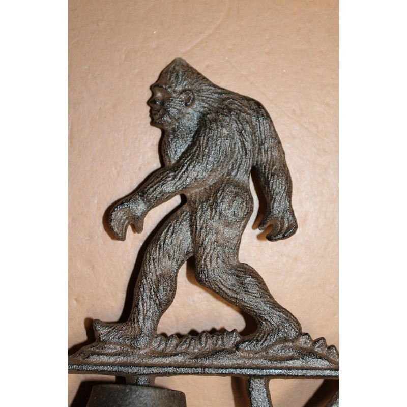 Cast Iron Big Foot Outdoor Entryway Bell, Legendary Mythical Creature