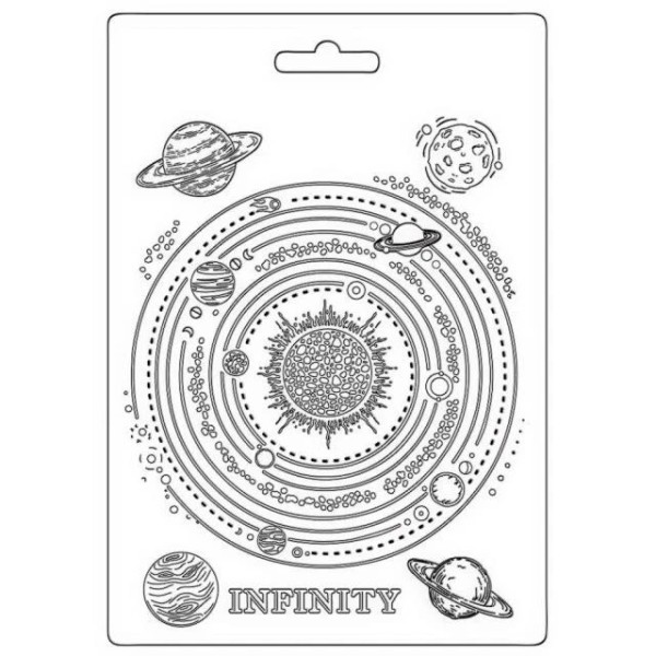 Stamperia COSMOS INFINITY Soft Mould A5 Mixed Media Scrapbook K3PTA5632