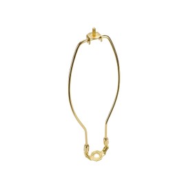 Aspen Creative 20008-1 11" Lamp Harp with Saddle, Polished Brass