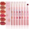 MooGlamor 6 Pcs Red Matte Lip Gloss Stick Set with