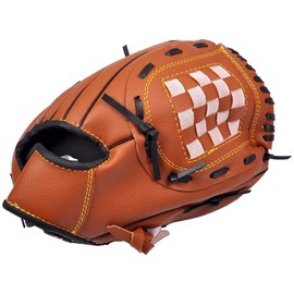 ZYYRSS Sports Softball Glove Left Handed Thickening Pitcher Softball Gloves Baseball Glove for Kids/Youth/Adult,Right Hand Throw (12.5 inch, Brown)