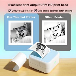 Tylorix Sticker Printer - PrintPods, Inkless Mini Printer, Sticker Maker, Bluetooth Portable Thermal Printer for Phone, Study Notes, Diagrams & Photos, DIY, Kids Gift (Blue Single)