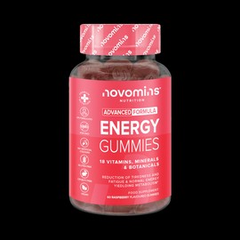 Novomins Energy Raspberry Flavour Vitamins 60 Gummies 30 Days Supply