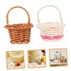 LALAFINA 8pcs Mini Woven Basket Set Hand-woven Storage Decorative Basket
