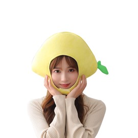 Edostree NMMZ-01 Lemon Headpiece, Lemon Cap, Cosplay, Lemon Hat, Plush Toy, Christmas, Halloween, Costume, Photography/Party Goods,
