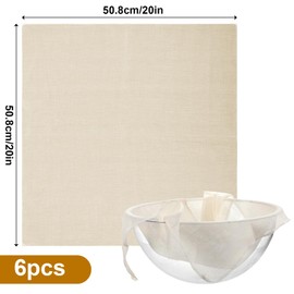Abeillo 6 PCS Reusable Cheese Cloth, 20x20 Inch Ultra Fine Cotton Cheesecloths for Straining, Cooking, Baking, Juicing, Cheese Making