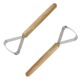 2 Pcs Hide Scraper Fleshing Tool,Metal SkinningKnife,Skinning Fur Handling Supplies,Hide Scraper Flesher for Taxidermy Supplies Leather Making Tools