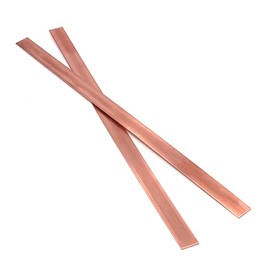 2PCS C110 Copper Flat Bar, 0.06" Thickness x 0.8" Width x 15.7" Length Copper Flat Bar Stock, 1.5mm x 20mm x 400mm Suitable for DIY Battery Connection, etc.