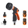 8-Pattern Garden Hose Nozzle | Multi-Function Spray Gun with Quick