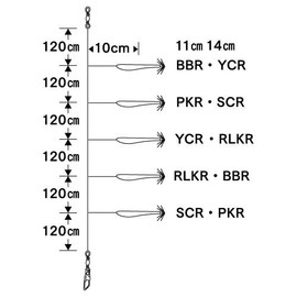 Yamashita SK 11-2 Squid Fishing Pro Sabiki 5 Pieces