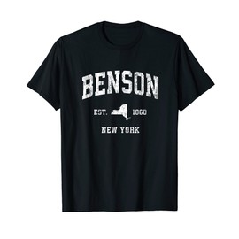 Benson New York NY Vintage Athletic Sports Design T-Shirt