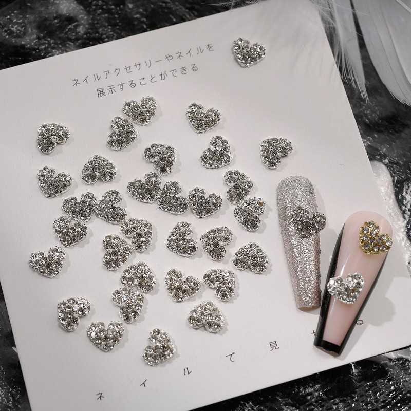 Heart Nail Charms Valentines Day Nail Art Charms 3D Heart