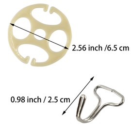 PDETVEO 24Pcs Car Seat Cover Plum-Shaped Plastic Chuck, 24Pcs Metal Hook, Car Seat Cover Fasteners, Metal Hook for Reinforce Car Seat Cushions, Beige