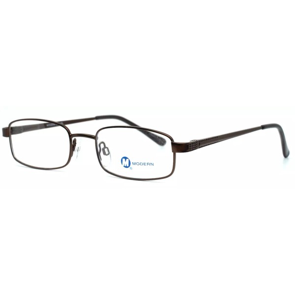 MODERN OPTICAL Daniel Brown Mens Rectangle Full Rim Eyeglasses 50-17-140