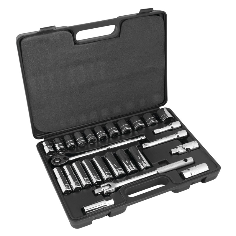 Performance Tool W32904 1/2-Inch Drive MET Socket Set, 26-Piece, 1-Pack