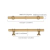 Asidrama 10 Pack 5 Inch(128mm) Knurled Champagne Bronze Kitchen Cabinet