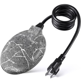 1 Pack Upgrade Bird Bath Heater for Outdoors in Winter, Pond Deicer 60 Watts Birdbath Deicer Water Heater Thermostatically Controlled with Auto Shut off Function for Patio Lawn (Frosted Gray)