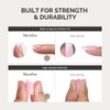 MelodySusie Short Square French Nails Tips - 160Pcs 16 Sizes