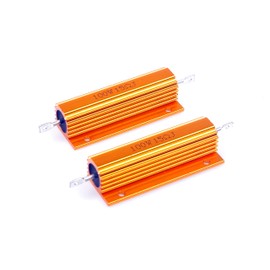 LM YN 100 Watt 15 Ohm 5% Wirewound Resistor Electronic Aluminium Shell Resistors Gold (Pack of 2)