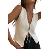 Women Tie Front Vest Top Crochet Vest Y2k Sleeveless V